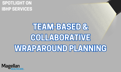 Title photo for the Spotlight on IBHP Services section of newsletter. This edition the highlight was Team-Based & Collaborative Wraparound Planning. 